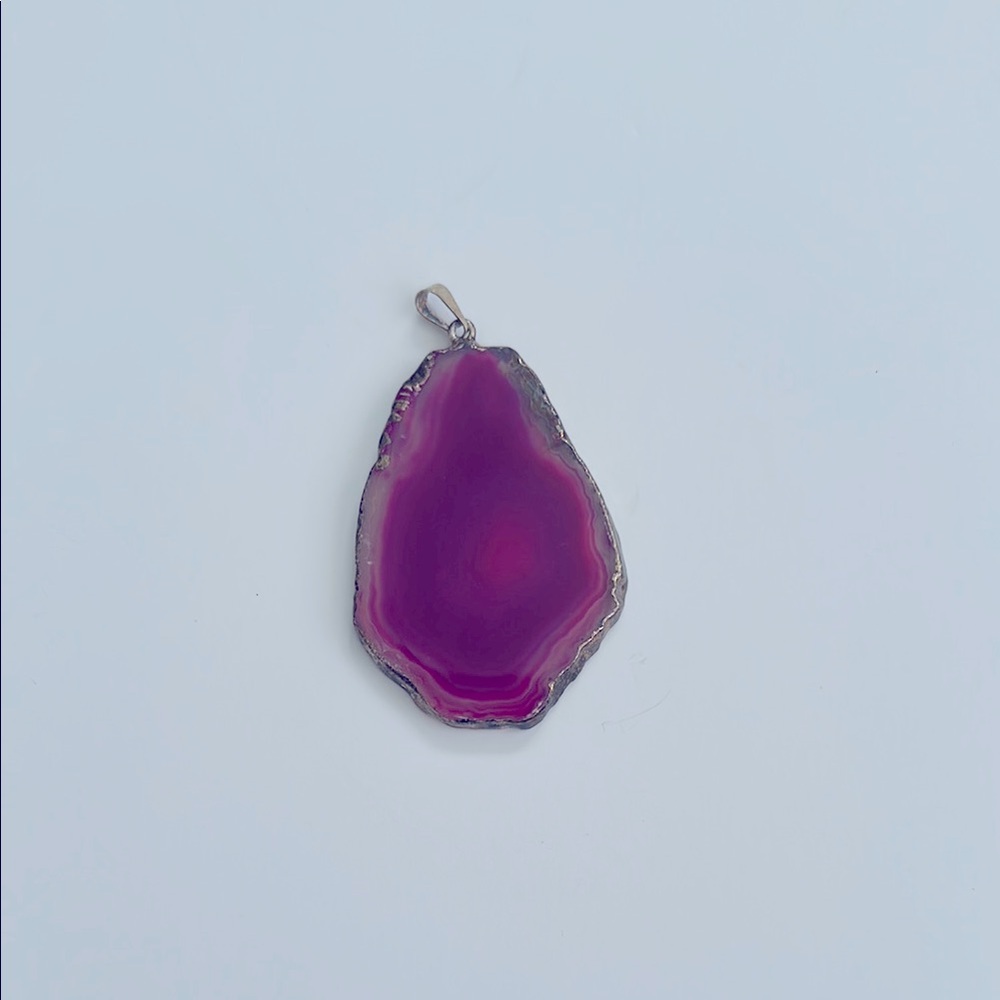 Pink Agate Statement Pendant